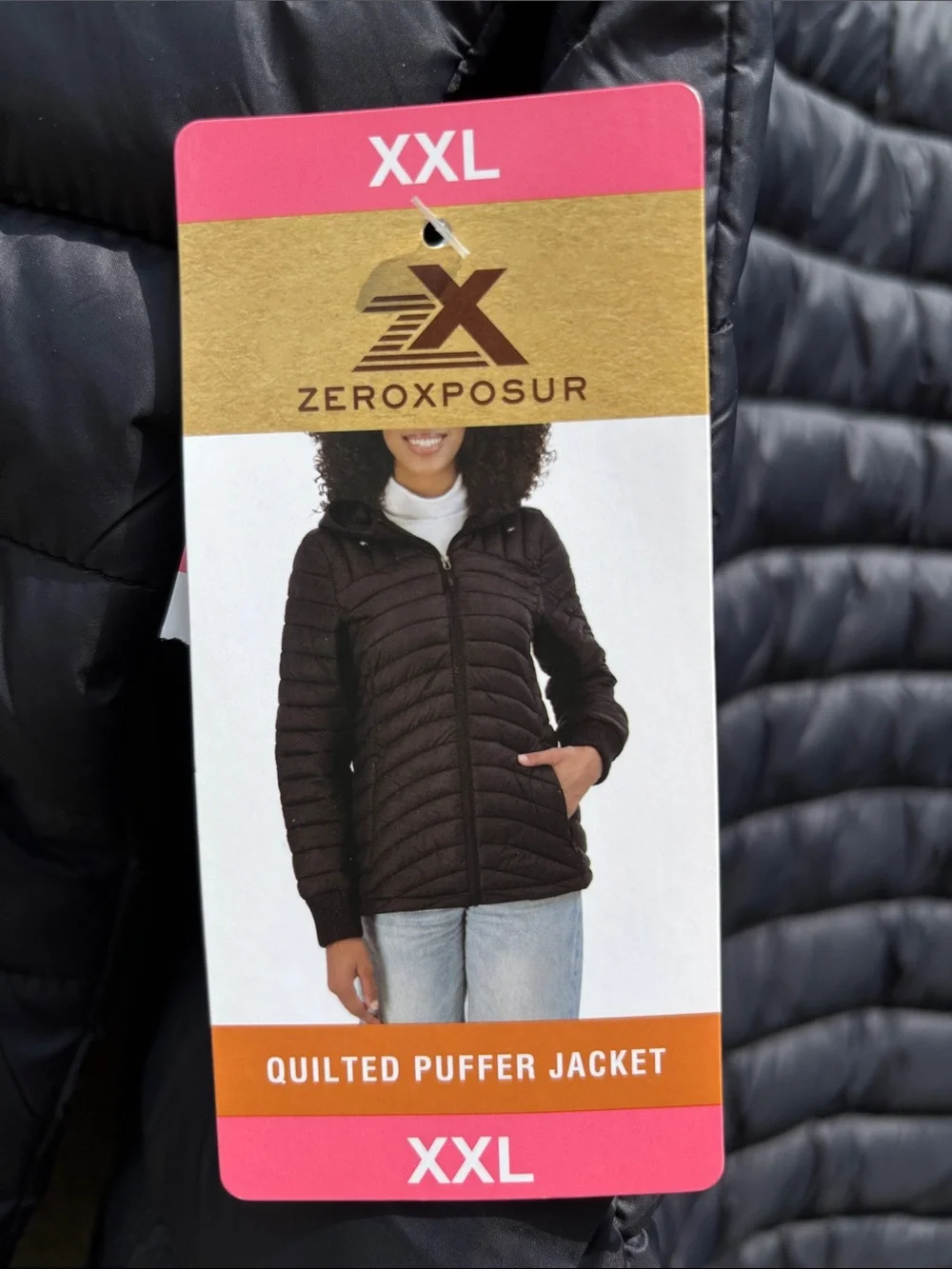 ZeroXPosur  Hooded Puffer Jacket for Women Black Size XXL
